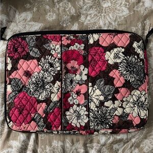 Vera Bradley Pink and Black Floral Laptop Case